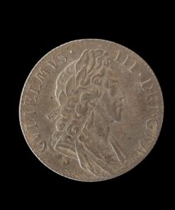 William III Sixpence 1697 third bust large harp