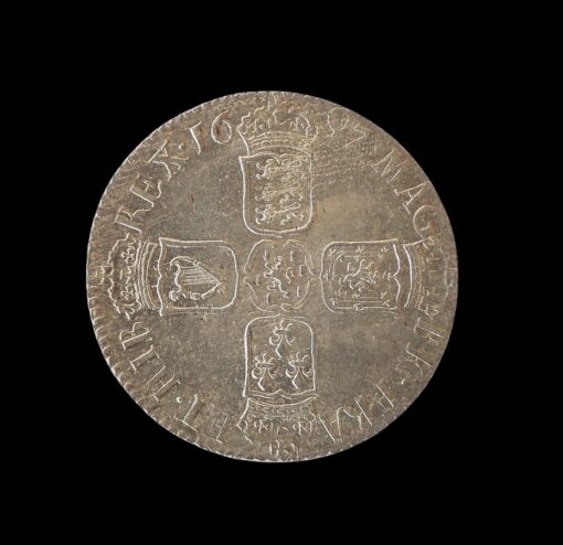 William III Sixpence 1697 third bust large harp - Image 3