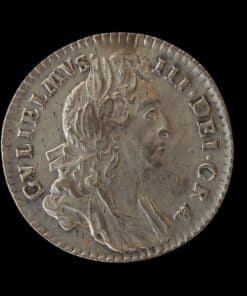 William III Sixpence 1697 third bust large harp