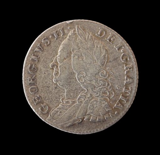 George II Sixpence 1757 Older bust
