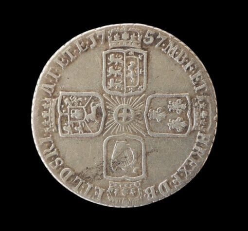George II Sixpence 1757 Older bust - Image 3