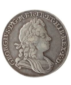 Alternative view of George I Halfcrown 1715 SECVNDO Roses and Plumes in angles Scarce