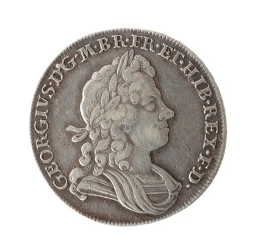 George I Halfcrown 1715 SECVNDO Roses and Plumes in angles Scarce - Image 2