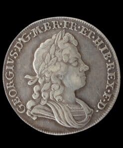 George I Halfcrown 1715 SECVNDO Roses and Plumes in angles Scarce