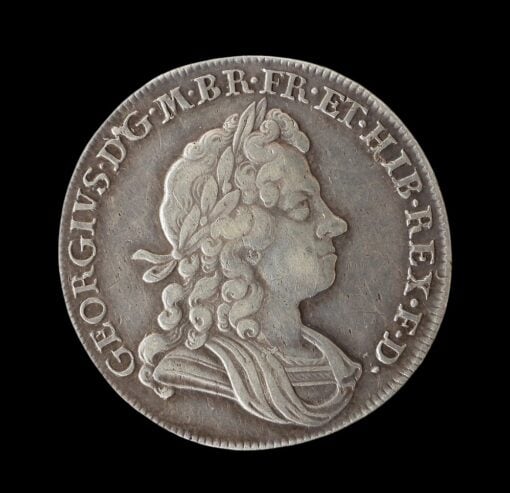 George I Halfcrown 1715 SECVNDO Roses and Plumes in angles Scarce