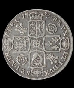 George I Halfcrown 1715 SECVNDO Roses and Plumes in angles Scarce - Image 3