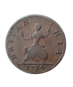 Alternative view of George II Farthing 1754