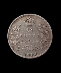 India Edward VII Quarter Rupee 1910