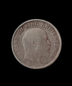 India Edward VII Quarter Rupee 1910 - Image 3