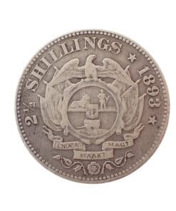 Alternative view of South Africa 2½ Shillings (Halfcrown) 1893 - Key Date - Scarce