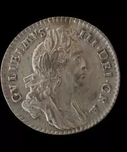 William III Sixpence 1697 third bust large harp