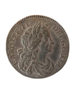 Alternative view of Charles II Sixpence 1683