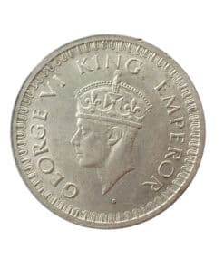 Alternative view of India George VI Half Rupee 1945 Mumbai