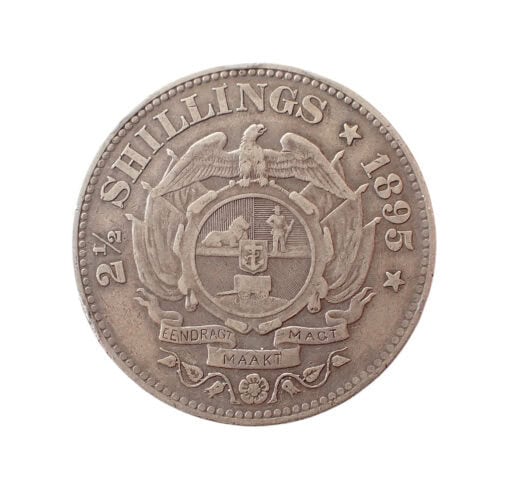 South Africa 2½ Shillings (Halfcrown) 1895 - Key Date - Scarce - Image 2