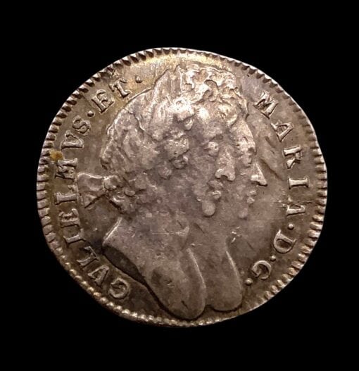 William & Mary Maundy Threepence 1692 'GVL' below bust scarce date