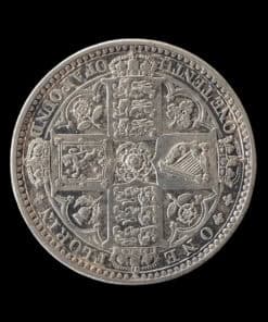 Victoria Florin 1849 1st Portrait ‘Godless’ Type – Medal Alignment