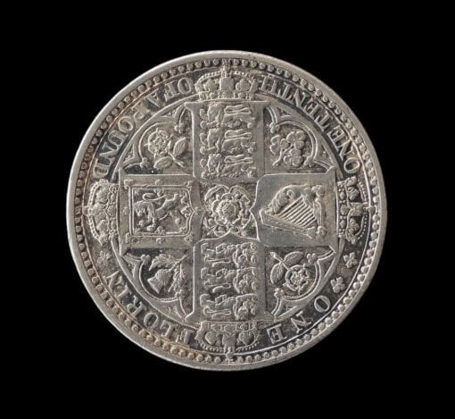Victoria Florin 1849 1st Portrait ‘Godless’ Type – Medal Alignment