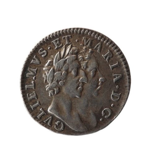 William and Mary Maundy Fourpence Groat 1689 (GV Below bust type) - Image 2