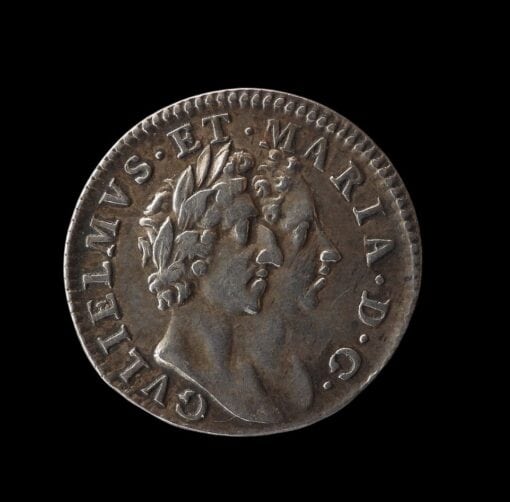 William and Mary Maundy Fourpence Groat 1689 (GV Below bust type)
