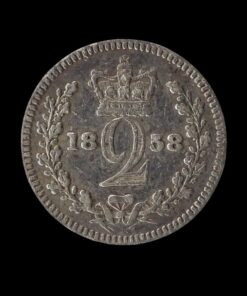 Victoria Twopence 1858 1st portrait; Colonial and Maundy issues