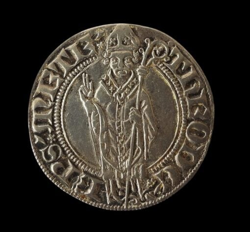 FRANCE Theoderic (Thierry) V of Boppard Metz (1365-1384) de Boppart Silver Groschen, 1365-1384. (25mm, 3.33 g)
