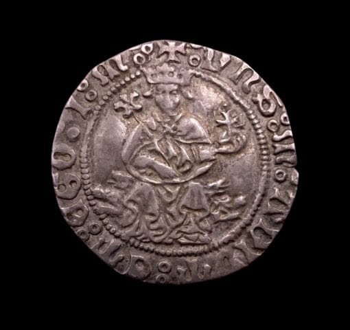 Italian States Naples Alfonso I of Aragon (1442-58) Silver Carlino 1442-1458 - Extremely Rare non eaglet type
