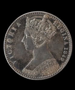 Victoria Florin 1849 1st Portrait 'Godless' Type - Medal Alignment