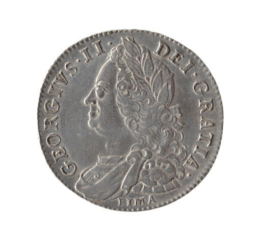 George II Older bust 1746 Lima Halfcrown - Image 4
