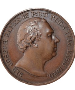 Alternative view of Royal Horticultural Society Bronze Medal 1946 Sir Joseph Banks