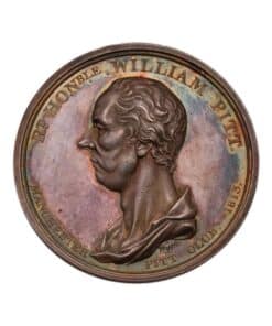 Alternative view of Manchester Pitt Club Medal 1813, in Silver by T.Wyon