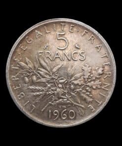 France Silver 5 Francs 1960 - Image 3