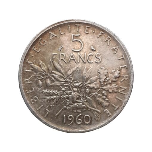 France Silver 5 Francs 1960 - Image 4