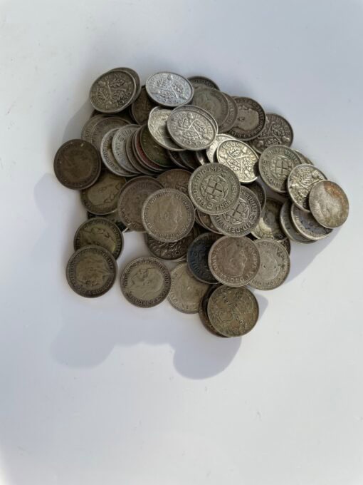 Pre 1947 Silver Threepence £1 bag (80) 114g