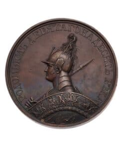 Alternative view of Russia Bronze Medallion Commemorating Battle of Kulm 1813 From the War of 1812 Suite. Battle of Kulm. By A. Klepikov - Rare in bronze