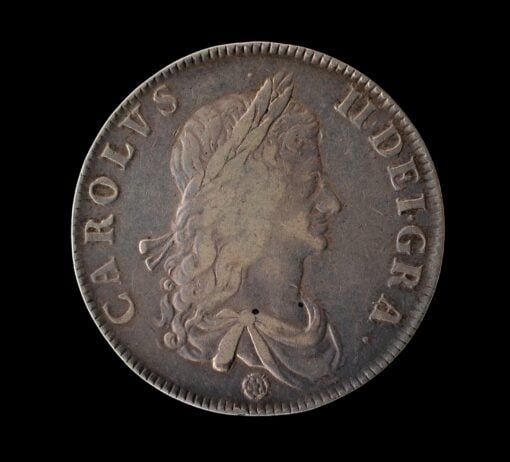 Charles II Crown 1662 Rose Below 1st bust