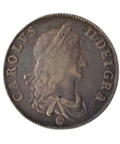 Alternative view of Charles II Crown 1662 Rose Below 1st bust