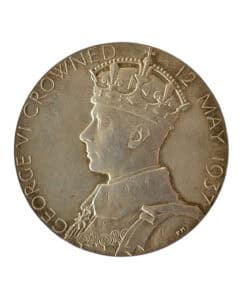 Alternative view of George VI and Elizabeth Royal Mint Coronation Silver Medal 32mm
