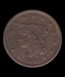 US Large Liberty Head/Braided Hair Cent 1842