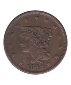 Alternative view of US Large Liberty Head/Braided Hair Cent 1842