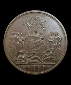 Victoria 1887 Golden Jubilee 77mm Large Cased Bronze Medal - The official Royal Mint issue by J.E.Boehm/F Leighton,