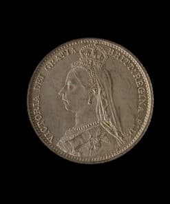 Victoria Sixpence 2nd Portrait Sheild Reverse 1887 - Image 3