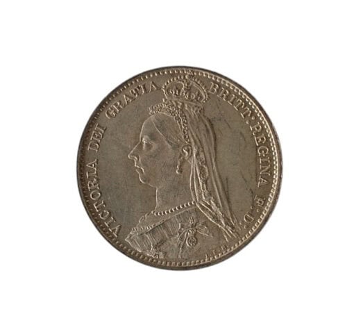 Victoria Sixpence 2nd Portrait Sheild Reverse 1887 - Image 4