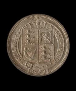 Victoria Sixpence 2nd Portrait Sheild Reverse 1887