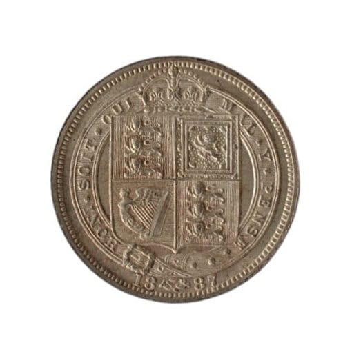 Victoria Sixpence 2nd Portrait Sheild Reverse 1887 - Image 2