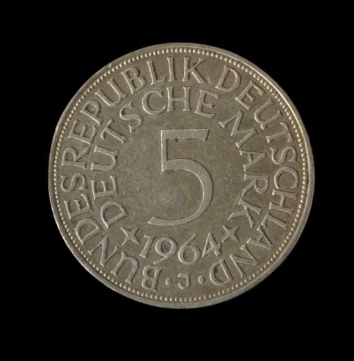 Germany, Federal Republic Silver 5 Deutsche Mark 1964J (Eagle) - Image 3
