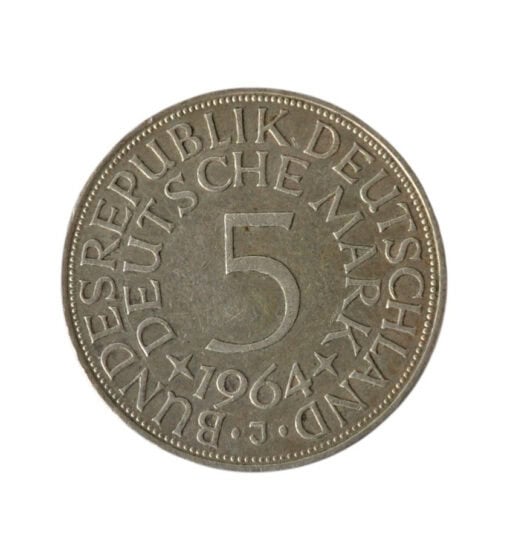 Germany, Federal Republic Silver 5 Deutsche Mark 1964J (Eagle) - Image 4