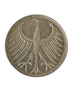 Alternative view of Germany, Federal Republic Silver 5 Deutsche Mark 1964J (Eagle)