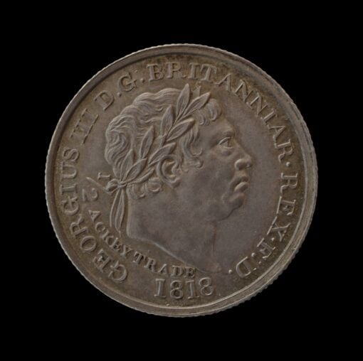 Gold Coast (Ghana) George III Half-Ackey 1818 - Mintage of 2170 Extremely Rare Thus - Image 5