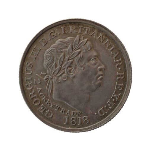 Gold Coast (Ghana) George III Half-Ackey 1818 - Mintage of 2170 Extremely Rare Thus - Image 6