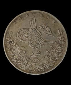 Egypt Silver 10 Qirsh Abdul Hamid II 1906 H (1293) - Image 3